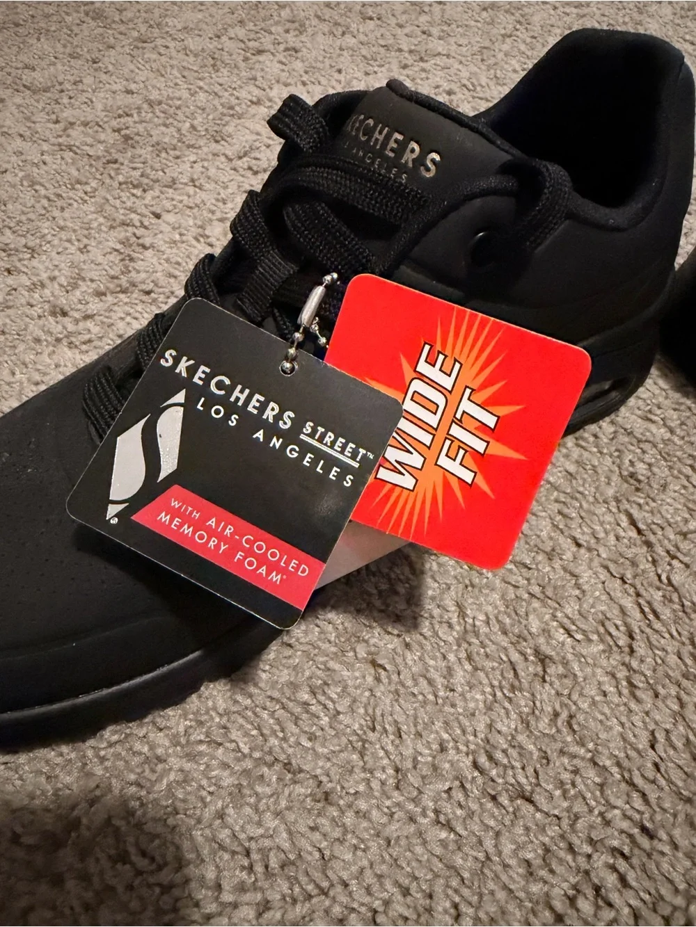 SKECHERS STREET UNO STAND ON AIR WEDGE SNEAKERS